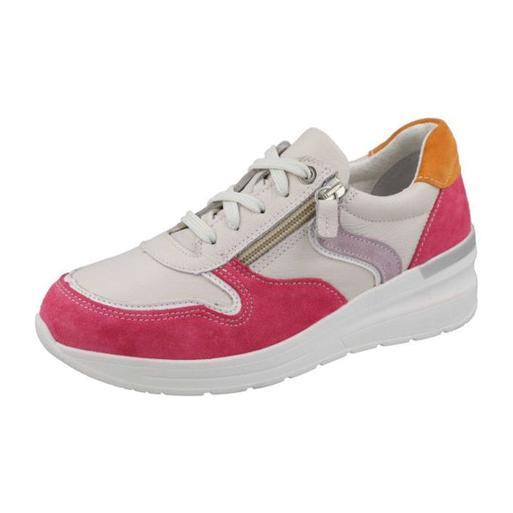 Bat 6V - Womens Wide Fit Wedge Heel Easy Access Trainers by DB Shoes