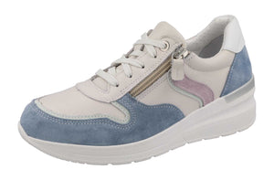 Bat 6V - Womens Wide Fit Wedge Heel Easy Access Trainers by DB Shoes