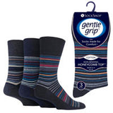 MENS GENTLE GRIP SOCKS - 3 PACK