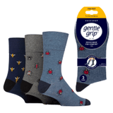 MENS GENTLE GRIP SOCKS - 3 PACK