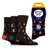 MENS GENTLE GRIP SOCKS - 3 PACK
