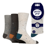 MENS GENTLE GRIP SOCKS - 3 PACK