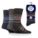 MENS GENTLE GRIP SOCKS - 3 PACK