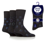 MENS GENTLE GRIP SOCKS - 3 PACK