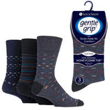 MENS GENTLE GRIP SOCKS - 3 PACK