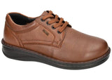 G-COMFORT SHOES (EXTRA WIDE FITTING) - P3701 - LACE UP SHOE - Cognac (Waterproof)