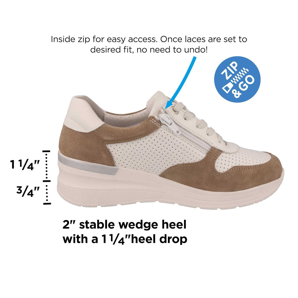 SPEEDWELL 2V - Womens Wide Fit Lace Up Easy Entry Shoes by DB Shoes ...