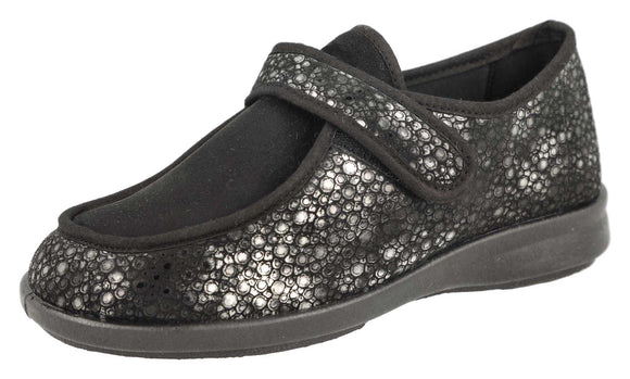 WILDFLOWER 2V - Womens Wide Fit Stretch Touch Strap House Shoes by DB