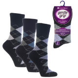 Ladies Gentle Grip Socks Argyle