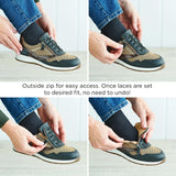 AVA 2V - Womens Wide Fit Zip and Lace Trainers by DB Shoes