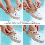 AYLA 2V - Womens Wide Fit Touch Strap Flat Shoes by DB Shoes