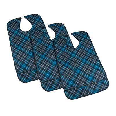 Adult Dining Bibs with Crumb Catcher Pack of 3