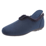 Faye 2V - Womens wide fit slip on slippers by DB Shoes