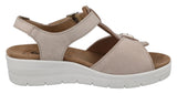FRANCESCA 2V - Womens Wide Fit Wedge Heel Sandal by DB Shoes