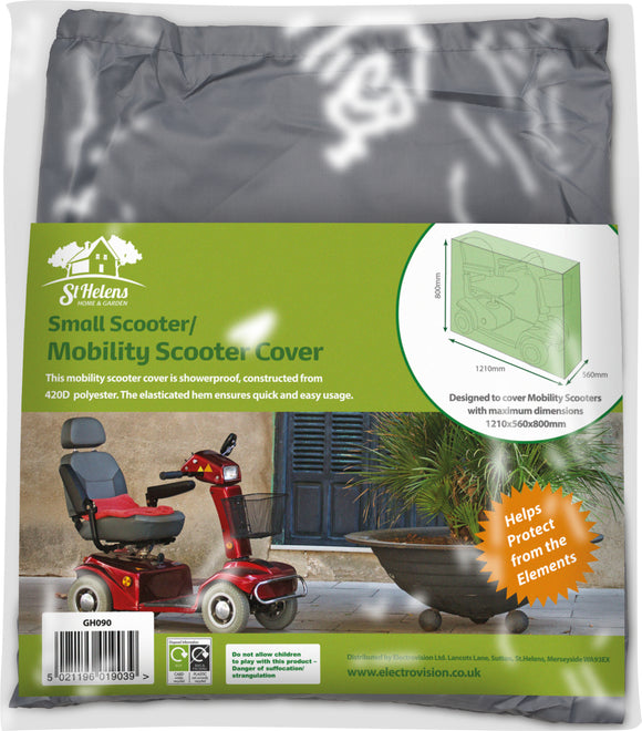 St Helens Home and Garden Waterproof Mobility Scooter Storage Cover with Draw String Storage Bag - Small