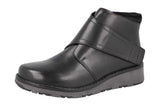 HITCHIN 2V - Womens Wide Fit Touch Fastening Wedge Heel Boots by DB Shoes