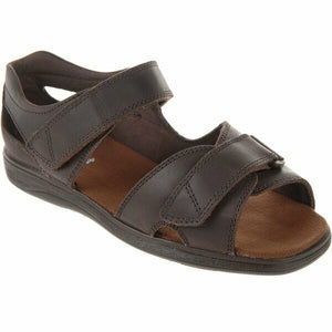 Cosyfeet Bingley Men's Wide Fit Leather Sandals - Free Postage