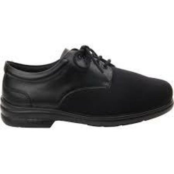 Cosyfeet Gregory Men's Wide Fit Leather Shoe in Black - Free Postage